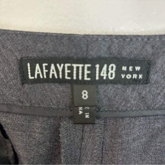 Lafayette 148 Grey Wool Trouser Dress Cropped Ankle Pants Size 8 - Picture 5 of 10
